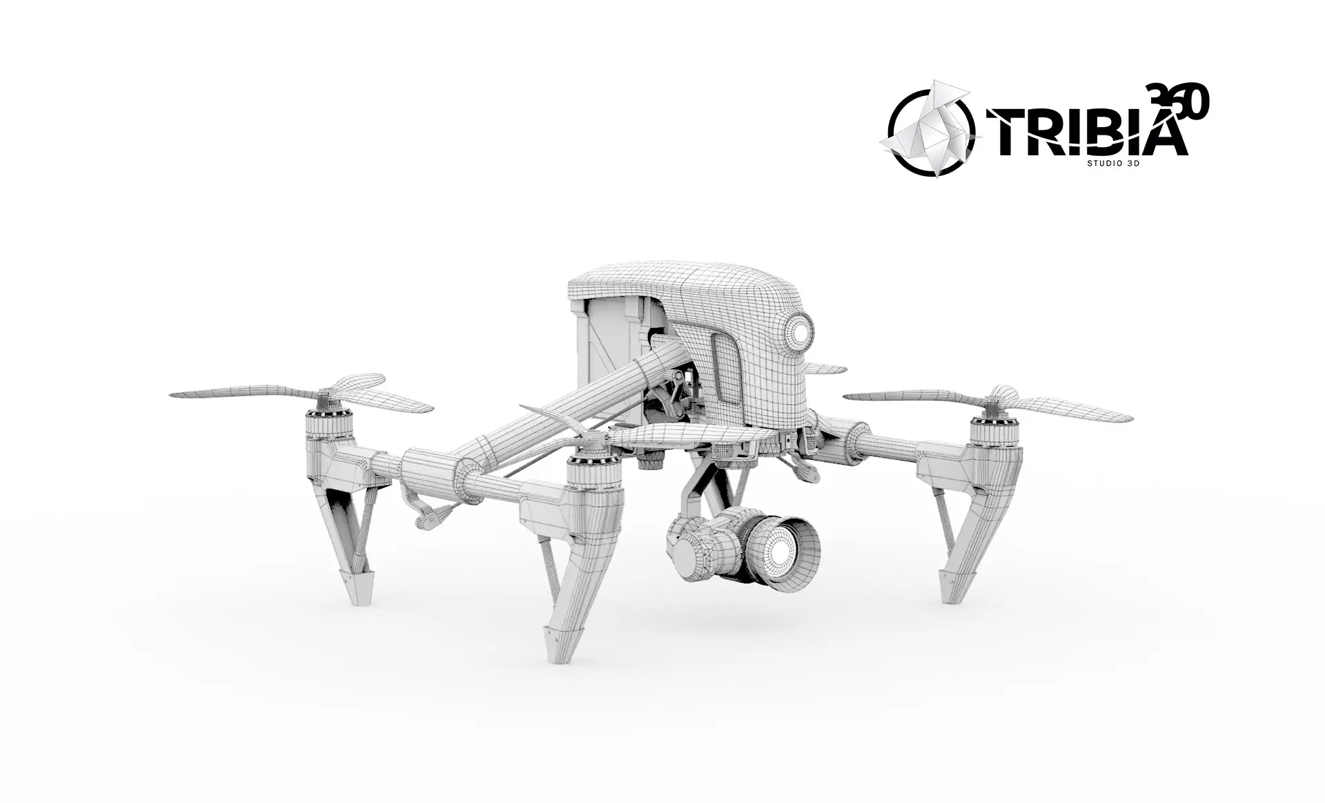 vue simple drone 2 WIREFRAME Configurateur 3D en ligne